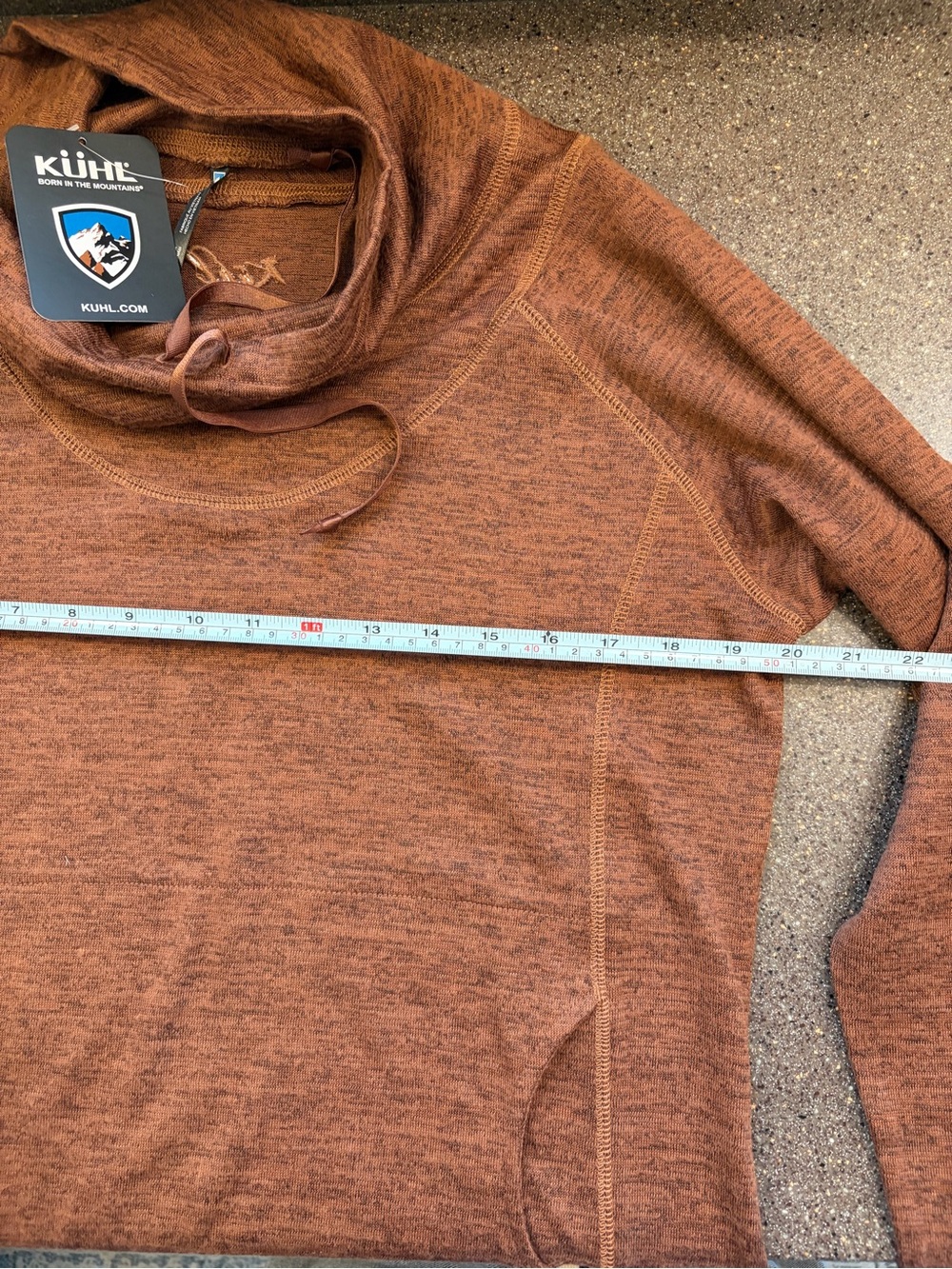 Kuhl Brown Heathered Cowl-Neck Tunic - Picture 6 of 9